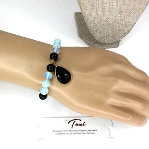 NWT Toni Moonstone and Black Onyx Bracelet